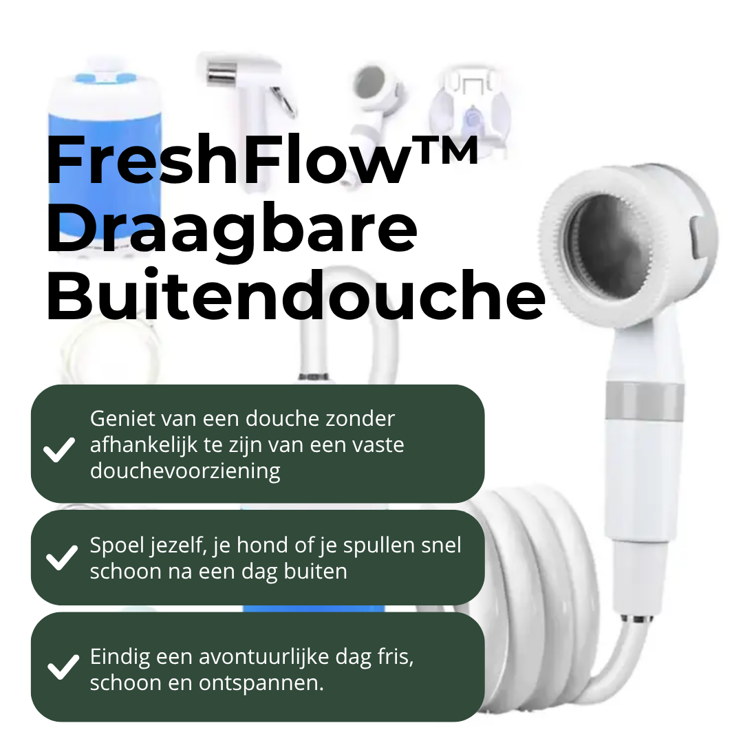 FreshFlow™ Draagbare Buitendouche